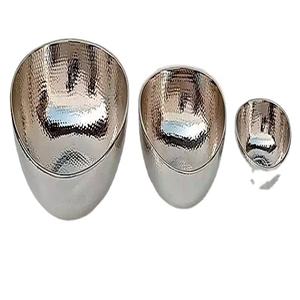 Ensemble Unique de 3 ustensiles de cuisine, bol décoratif pour la maison, décor de Table en Aluminium, bols modernes de couleur argent - Product Image 1