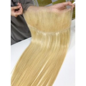 13*6 613 blonde cuticule aligné vietnamien HD Lace Front perruques extensions de cheveux humains bruts Bundle grande qualité - Product Image 1