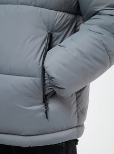 ODM High Quality Premium Men's <b>Quilted</b> Bubble Jacket Custom Stand Collar Puffer Bomber Coat Zip Stand Collar ODM Men's Jackets - Product Image 5