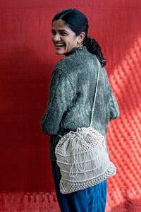 New Arrive Handcrafted Ethnic Beautiful Macrame <b>Boho</b> Openwork Bucket Bag Hand-knotted <b>Boho</b> Shoulder Bags Perfect for Casual Use - Product Image 6