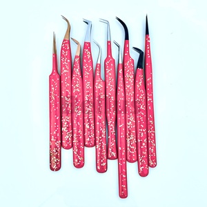 Pince à cils à logo personnalisé Pro Notch Outil d'extension de cils à 3 angles avec pointe en acier de haute précision et en fibre de plastique pointue - Product Image 5