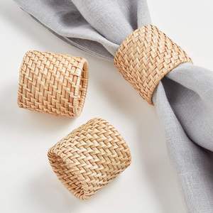 Rattan <b>Napkin</b> Rings Best Designs Tissue Holders High Quality for Wedding <b>Party</b> Restaurants Table Decoration - Product Image 2