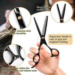 Tijeras de Peluquería Profesionales Hechas a Medida de Acero Inoxidable para Diestros, Punta Roma, 32 Dientes, para Cortar y Entresacar Cabello |   Alta Calidad - Product Image 6