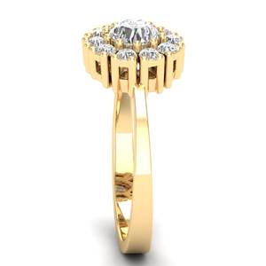Anillo de Compromiso REYES de Alta Calidad, Oro Sólido de 14K con Baño de Rodio, Diamante Cultivado en Laboratorio con Corte Redondo de 0.7Ct, HPHT CVD - Product Image 3