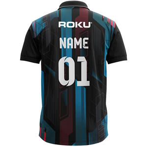 เสื้อทีมคริกเก็ตของผู้ชายเสื้อทีมออกกำลังกายระบายอากาศได้ดีแห้งเร็วน้ำหนักเบาพิมพ์ลายระเหิด - Product Image 2