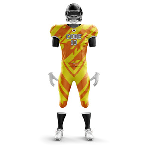Factory Rate Custom Logo American <b>Football</b> Jersey Set Breathable Breathable Uniforms for Boys Plus Size Short Low <b>Price</b> OEM - Product Image 2