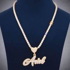 Pendentif diamant de luxe VVS Lab Grown Diamond 925 Sterling Silver Bride Jewelry Tennis Collier avec pendentif pour les femmes - Product Image 1