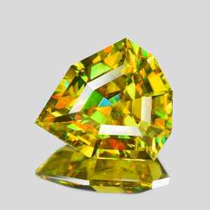 Arco Iris Color diamante moissanita piedra preciosa diamante amarillo zafiro sombreado moissanita fabricación especial joyería de lujo - Product Image 3