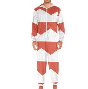 Combinaison d'hiver de luxe pour homme, à capuche, à blocs de couleur, à fermeture éclair intégrale, respirante, salopette une pièce, combinaison de nuit - Product Image 1