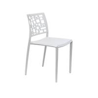 Chaise en polypropylène blanc modèle CUBICARA 858 de design moderne Ws pour la cuisine et la restauration