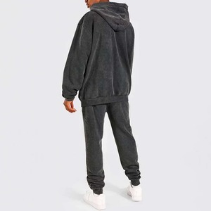Conjunto de Chándal de Algodón 100% con Cordón para Hombre, Lavado Ácido, Largo hasta la Rodilla, Transpirable, de Alto Gramaje, Personalizado, Ecológico, Venta al por Mayor - Product Image 2