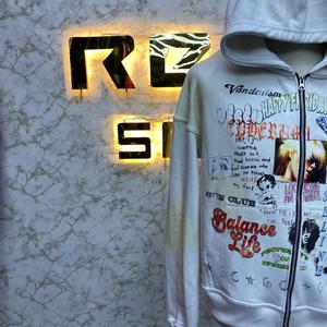 Logo privé de haute qualité le plus demandé sweat à capuche zippé imprimé numérique 100% coton hiver fabriqué en usine pas cher prix sweats à capuche hommes - Product Image 4