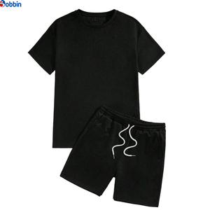 Nuevo Conjunto Deportivo Personalizado para Hombre, Talla Grande, Sudadera Corta y Pantalones Cortos de Algodón con Logotipo Personalizado, Conjunto Moderno Unisex - Product Image 5