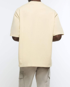 T-shirt en coton de qualité supérieure 2026 pour homme, personnalisable avec logo, impression sur mesure, t-shirts unis surdimensionnés - Product Image 6