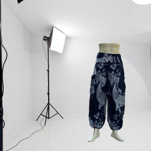 Pantalon décontracté pour hommes, léger, taille élastique, surdimensionné, avec poches, coupe décontractée, design ample, toile confortable pour un usage quotidien dans la rue - Product Image 5