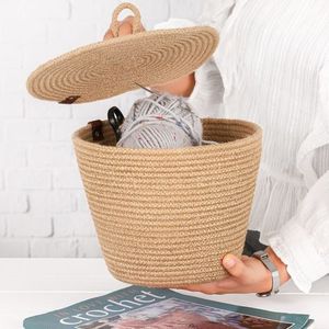 Cestas de jacinto de agua hechas a mano de primera calidad Soluciones de almacenamiento ecológicas al por mayor para interiores sostenibles - Product Image 2