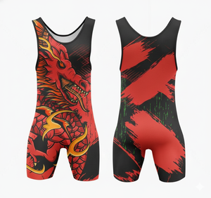 Combinaison de lutte extensible imprimée par transfert thermique pour adulte unisexe, vêtements de combat personnalisés avec logo frontal - Product Image 4