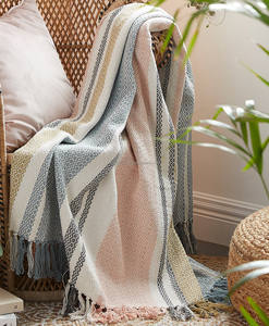 Wholesale Custom Boho Cotton <b>Throw</b> Made Hand Tassel White <b>Throw</b> <b>Blanket</b> Luxury <b>Throw</b> <b>Blanket</b> <b>Blankets</b> for Home Decor - Product Image 5