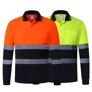 Chemise de travail à manches longues haute visibilité avec bande réfléchissante Polo de sécurité Cool Dry 2 tons - Product Image 3