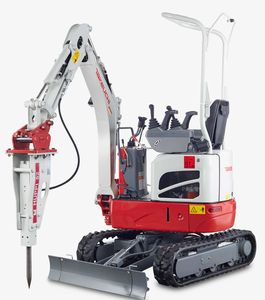 Mini-excavatrice sur chenilles Takeuchi TB210, poids opérationnel 1,2 tonne, prix usine, pour usage domestique et construction, moteur diesel Yanmar, pompe à engrenages - Product Image 5