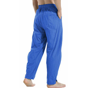 Pantalons pour hommes en tricot de coupe normale avec logo personnalisé pantalons pour hommes en coton à séchage rapide lavés pantalons pour hommes respirants poches croisées - Product Image 6