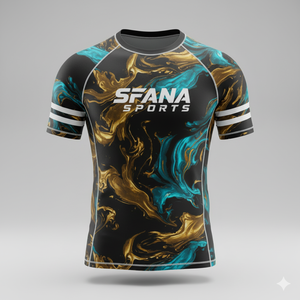 Ensemble de rashguard et de shorts MMA BJJ personnalisés pour hommes, vêtements d'entraînement de compression, séchage rapide, flexible, durable, ajustement UPF50+, spandex/polyester - Product Image 6