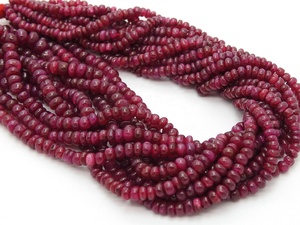Nhuộm <span class=keywords><strong>Ruby</strong></span> Màu Hồng Mịn Handmade Roundel Bead 18Inch Sợi 2-5Mm Khoảng Thứ Ba Bên Chứng Nhận Bán Buôn Nguồn Cung Cấp Mới Đến - Product Image 5