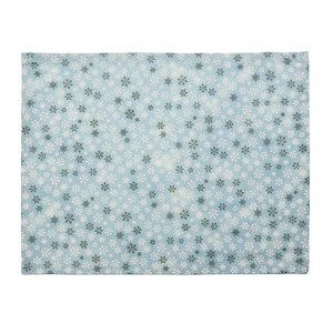 1 Piece 100% Cotton <b>Blue</b> Placemat with Snow Pattern Decorative <b>Table</b> <b>Mat</b> 35x45cm Durable Elegant Dining <b>Table</b> Accessories - Product Image 1