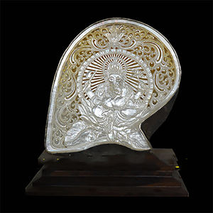 ไม้ถูพื้นสแตนเลสแบบผสมผสานรูปพระพิฆเนศแกะสลักเครื่องประดับเปลือกหอยด้วยเทคนิคดิบรูปสัตว์ - Product Image 3