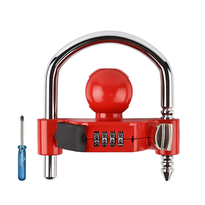 Candado de Combinación de 4 Dígitos Vypart para Remolque, Grillete de Acero Resistente en Rojo, Compatible con Trinquete y Candados - Product Image 1