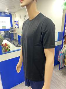 Camiseta de punto 100% algodón con logotipo de pantalla de seda impresa personalizada para hombre, camiseta informal transpirable ecológica - Product Image 3