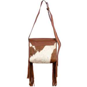 กระเป๋าสะพายข้างหนังแท้สำหรับผู้หญิงคุณภาพพรีเมี่ยมกระเป๋าสะพายข้างสไตล์โบฮีเมียนวินเทจสไตล์โบฮีเมียนสายเครื่องมือซิปเดี่ยวพู่ห้อยโพลีเอสเตอร์ - Product Image 3