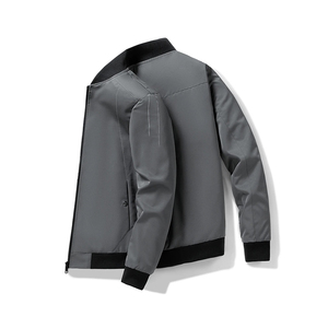 Custom High Quality 100% Polyester <b>Men's</b> Bomber Jacket <b>Long</b> Winter Stand <b>Coat</b> Casual Hooded Leather Canvas Fabric New OEM ODM - Product Image 4