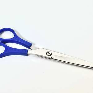 Ciseaux de coiffure professionnels Eversharp 5,75 pouces pour droitiers, en acier inoxydable, à lame droite, personnalisables, bleu cuit - Product Image 4