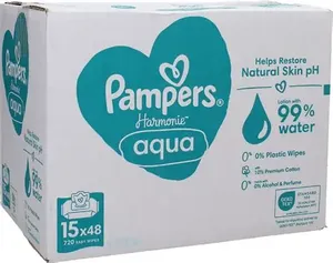 Fournisseur de prix de gros - Lingettes pour bébés Pampers Aqua Pure Sensitive - 672 lingettes, carton de 12 paquets - Product Image 4