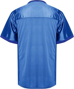 เสื้อซ้อมอเมริกันฟุตบอลแบบกำหนดเอง ผ้าตาข่ายโพลีเอสเตอร์ คอวี แขนสั้น ระบายอากาศ ซับเหงื่อ ชุดทีม OEM ทรงโปร - Product Image 2