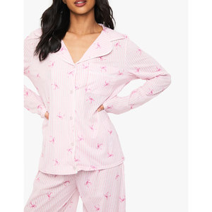 Vêtements de nuit personnalisés de haute qualité pour femmes pyjama en coton ensemble de 2 pièces ensembles de vêtements de nuit costumes de nuit vêtements de salon vêtements de nuit pour femmes - Product Image 4