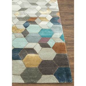 Alfombra Jaipur Rugs ZA Genesis Gris y Negra, Hecha a Mano con Lana y Viscosa, Diseño Geométrico, Grosor de 10 mm, para el Hogar o el Pasillo, Taq-186 - Product Image 4