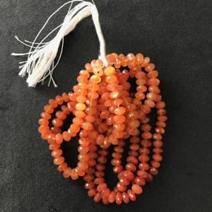 100% Natural IGI Certified Carnelian Rondelle <b>Loose</b> <b>Beads</b> 6mm-9.5mm AA Grade Orange Fire Vivaaz Gems Jaipur - Product Image 6