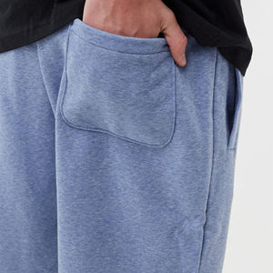 Pantalones cortos de gimnasio para hombre, pantalones cortos gruesos de algodón 100% con cintura elástica y bolsillos - Product Image 2