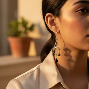 Pendientes de Plata 925 con Perlas de Agua Dulce Estilo Vintage para Mujer, con Baño de Oro y Diseño de Gota de Agua, Joyería de Regalo - Product Image 2