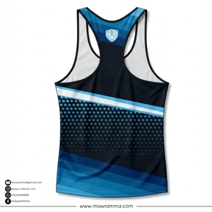 Débardeurs en jersey de coton personnalisés Mawra Premium, design minimaliste, style streetwear, pour la gym, le fitness, les entraînements, sans manches, pour adultes - Product Image 4