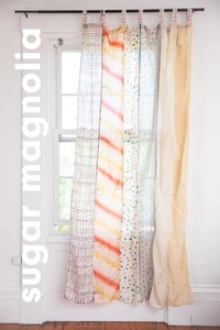 Hecho a mano indio Vintage seda antigua Sari tela cortina puerta ventana decoración reciclado Up-Cycled Home Cenefa - Product Image 5