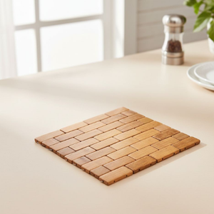 Salvamanteles a Cuadros de Bambú - Base Natural Saludable para Utensilios de Cocina - Product Image 2