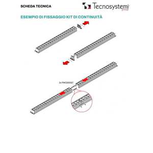 Diffuseur linéaire en PVC anti-condensation à 3 fentes Tecnosystemi pour systèmes CVC, pièce de retour d'air - Product Image 2