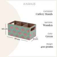 Organisateur de bureau en bois fait main de style classique Lotus Design avec tiroirs, support polyvalent pour stylos et couverts, autoportant pour la maison et le bureau