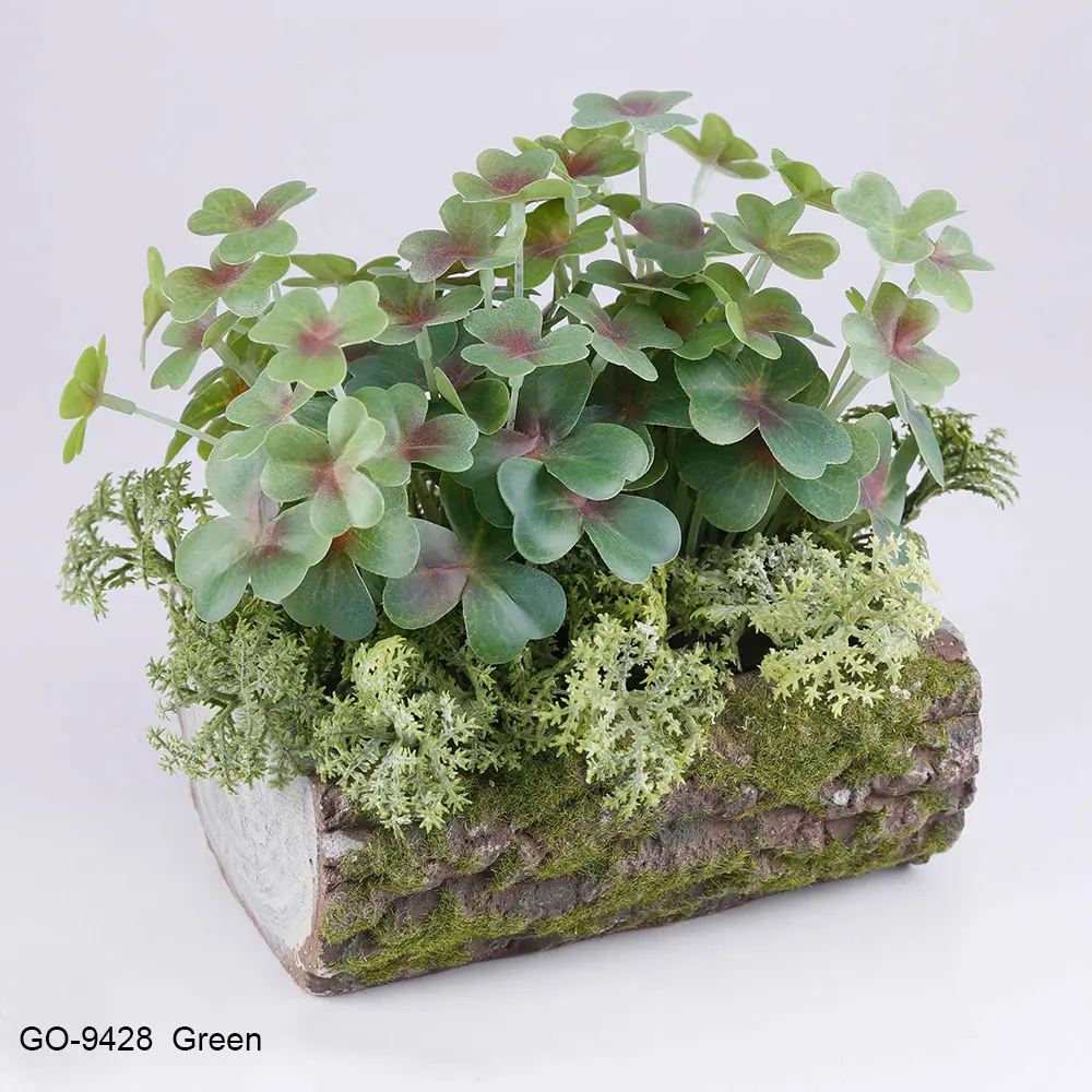 Popular Products Delicate Plastic Green In Metal Zinc Pot Succulent Plants For Decoration