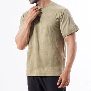 T-shirt en coton tricoté 100% uni pour homme, prix raisonnable, streetwear, logo entièrement personnalisé, vente, dernier design, OEM, respirant - Product Image 4