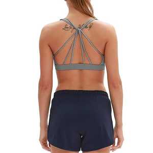 เสื้อชั้นในกีฬาไร้สายสำหรับผู้หญิง High Glow Sports รองรับทรงได้ดีเยี่ยม ผ้าสแปนเด็กซ์/คอตตอนยืดได้สี่ทิศทาง ปรับแต่งได้สำหรับการออกกำลังกาย - Product Image 5