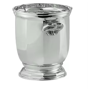Elegante cubo de hielo plateado para cócteles de champán y vino y entretener a los invitados en casa hecho a mano de La India - Product Image 4